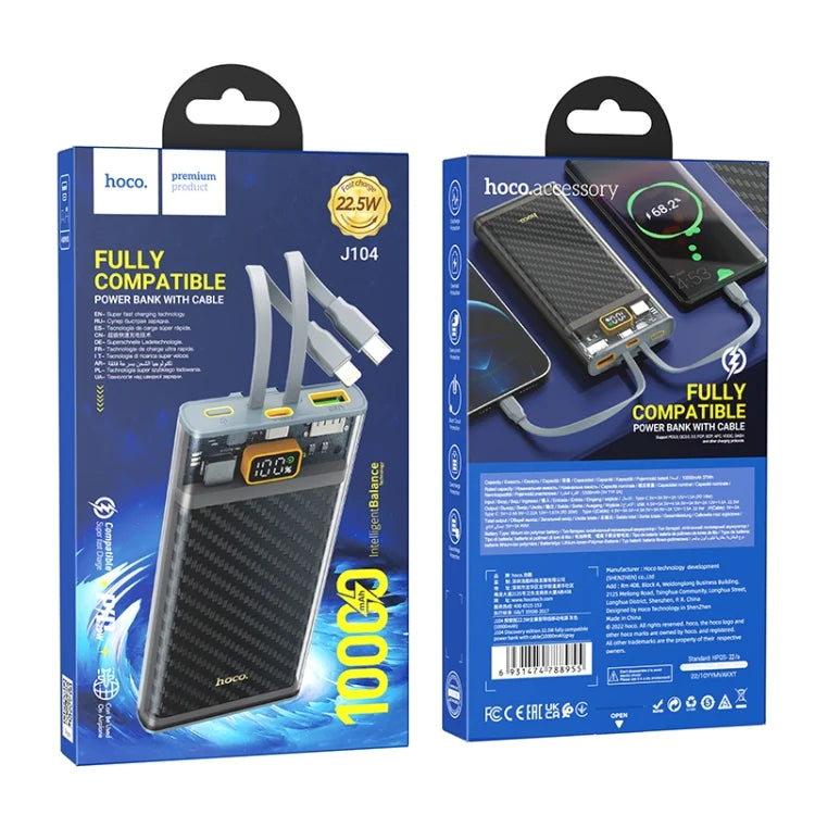 Hoco Power Bank J104A 20K 22.5W CARBON Hoco Power Bank J104A 20K 22.5W CARBON